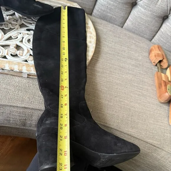 Cole Haan Over the Knee Block Heel Black Boots Women’s 8