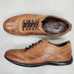 Cole Haan oxford shoes men's size 9.5 M brown leather distressed finish casual