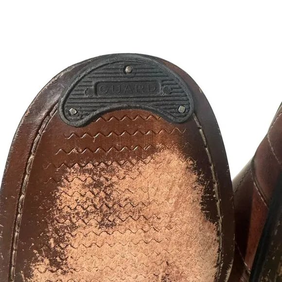 Cole Haan Sandals Fisherman Brown Leather Mens Size 9.5 M Closed Toe Buckle