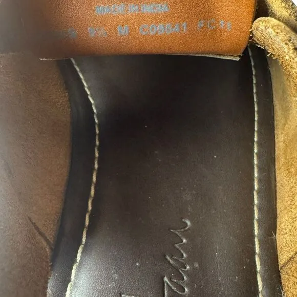 Cole Haan Sandals Fisherman Brown Leather Mens Size 9.5 M Closed Toe Buckle