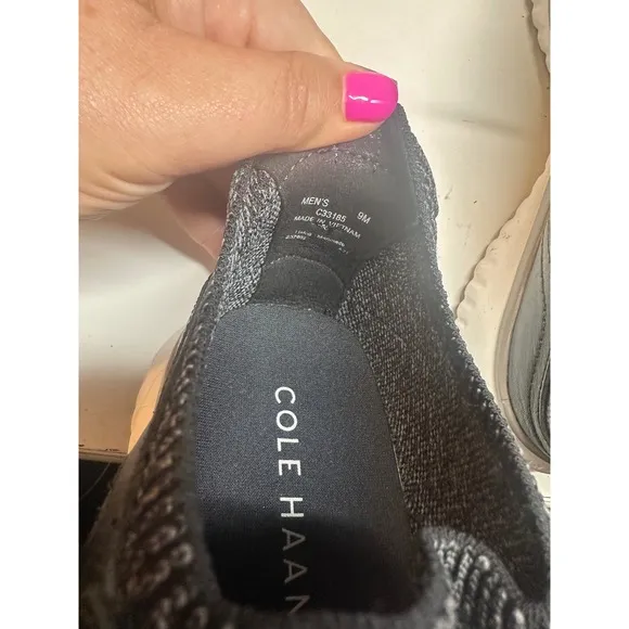 Cole Haan Sneakers Knit Running Shoes Grand.OS Lightweight Black 9M