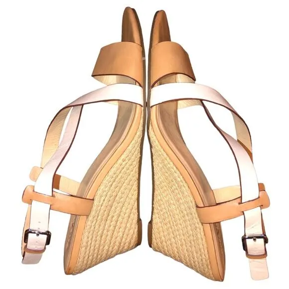 Cole Haan Taylor Two Tone Wedge Sandal 9-1/2 EUC
