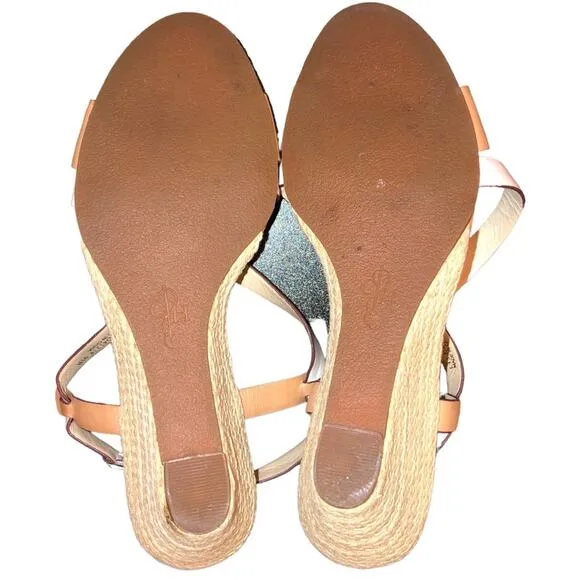 Cole Haan Taylor Two Tone Wedge Sandal 9-1/2 EUC