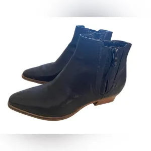 Cole Haan Women’s Hadlyn Black Leather Zip Block Heel Bootie, Size 8.5