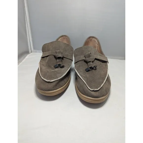 Comfort Wear Suede Ortho Low Cut Loafers Womens Size 7.5 Shoes Slip Ons Natural