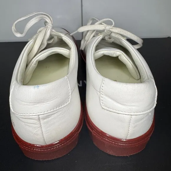 Common Projects White with Red patent soles.  Men's Sneakers size 42