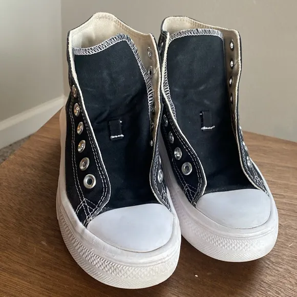 Converse All Star Chuck Taylor Move Black Platform High Tops Sneakers, Women’s 5