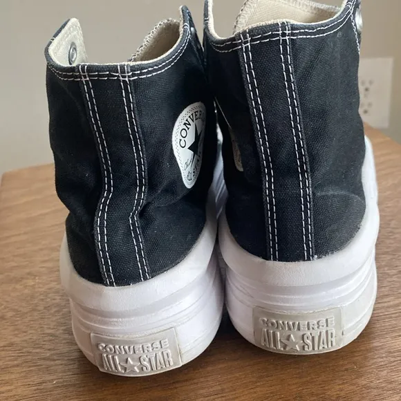 Converse All Star Chuck Taylor Move Black Platform High Tops Sneakers, Women’s 5