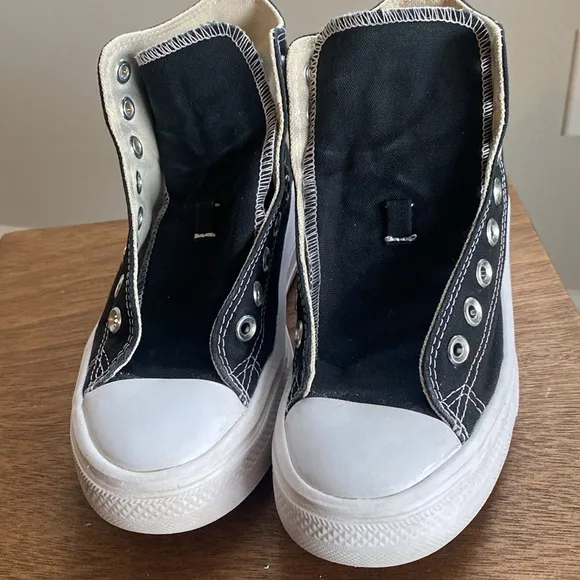 Converse All Star Chuck Taylor Move Black Platform High Tops Sneakers, Women’s 5
