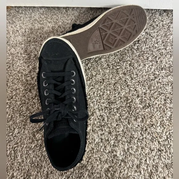 Converse All Star Espadrille Platform Shoes Size 6 in Black