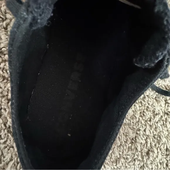 Converse All Star Espadrille Platform Shoes Size 6 in Black