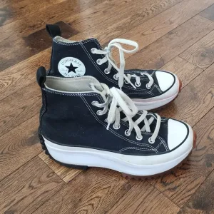 Converse All Star Run Star Hike Hi Black Platform Reworked/ Personalized Size 7