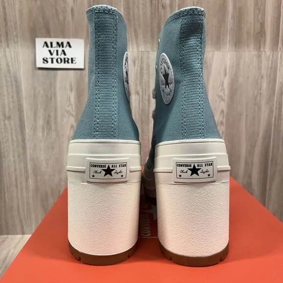Converse Chuck 70 De Luxe Blue Infinity Pool Heel Shoes A08279C Women's Size 7