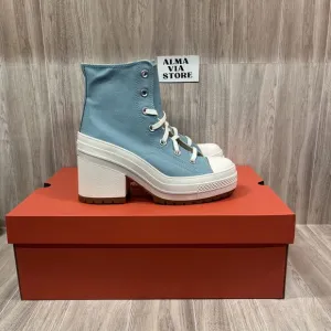Converse Chuck 70 De Luxe Blue Infinity Pool Heel Shoes A08279C Women's Size 7
