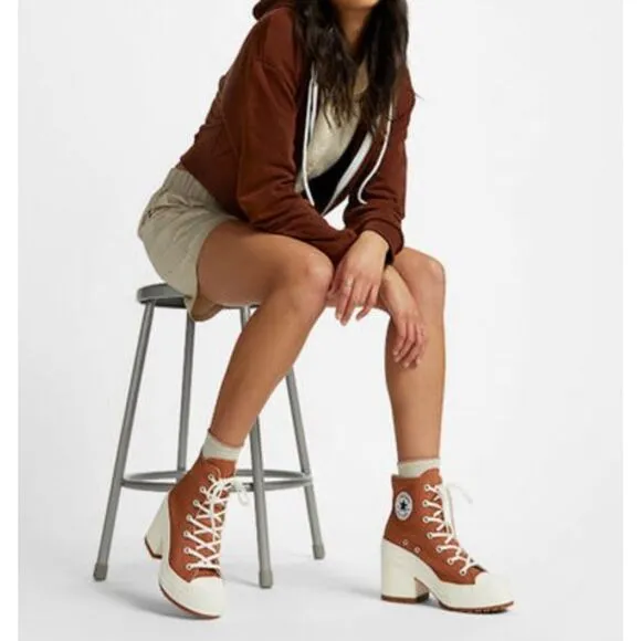 Converse Chuck 70 De Luxe Heel Hi Top Unisex Platform Shoes W9 M7 NIB