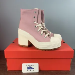 Converse Chuck 70 DE LUXE HEEL High Heels Static Pink Shoes А06433C Woman’s Sz 7