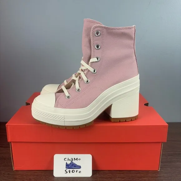 Converse Chuck 70 DE LUXE HEEL High Heels Static Pink Shoes А06433C Woman’s Sz 7