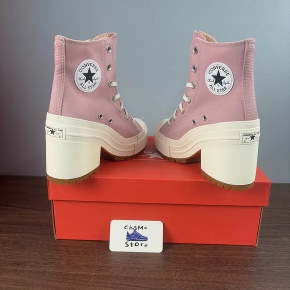 Converse Chuck 70 DE LUXE HEEL High Heels Static Pink Shoes А06433C Woman’s Sz 7