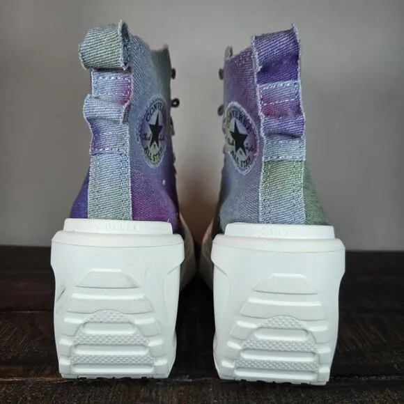 Converse Chuck 70 De Luxe Womens Size 7.5 Wedge Shoes Boots Denim Ombre A10309C