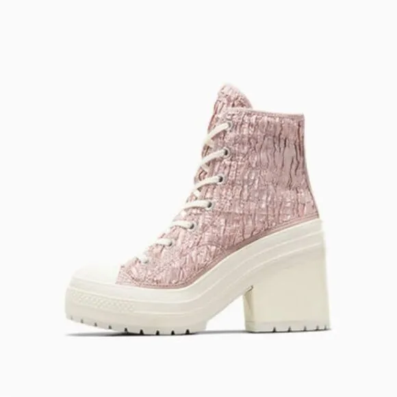 Converse Chuck 70 De Luxe Heel Hightop Satin Boots Shoes SneakersSize 7.5