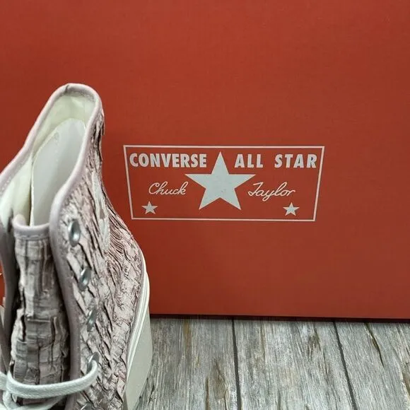 Converse Chuck 70 De Luxe Heel Hightop Satin Boots Shoes SneakersSize 7.5