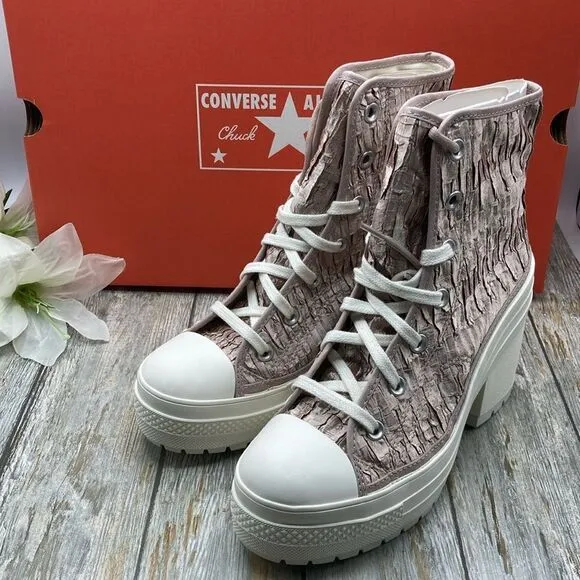 Converse Chuck 70 De Luxe Heel Hightop Satin Boots Shoes SneakersSize 7.5