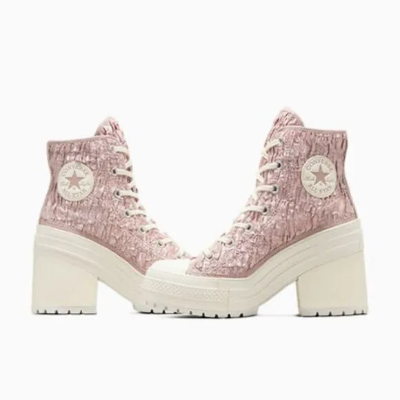 Converse Chuck 70 De Luxe Heel Hightop Satin Boots Shoes SneakersSize 7.5