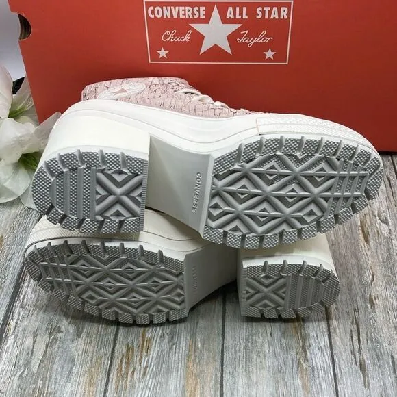 Converse Chuck 70 De Luxe Heel Hightop Satin Boots Shoes SneakersSize 7.5