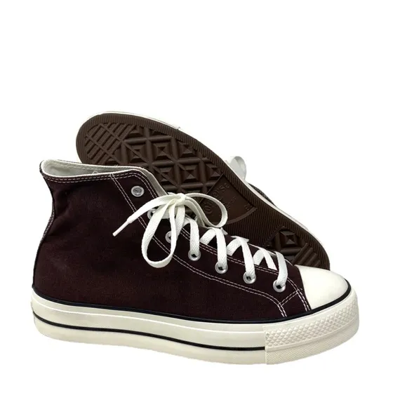 Converse Ctas Lift Platform High Shoes Brown For Men Skate Custom 171209C-WWBW