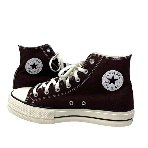 Converse Ctas Lift Platform High Shoes Brown For Men Skate Custom 171209C-WWBW