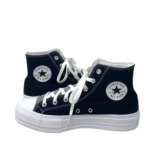 Converse Ctas Lift Platform Shoes Skate Women's Black Gray Custom 171209C-WBGW
