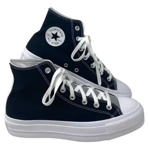 Converse Ctas Lift Platform Shoes Skate Women's Black Gray Custom 171209C-WBGW