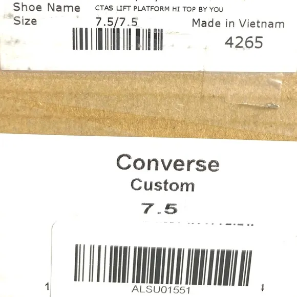 Converse Ctas Lift Platform Shoes Skate Women's Black Gray Custom 171209C-WBGW
