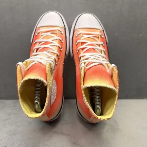 Converse CTAS Platform Womens Size 7 Shoes Poppy Glow White Yellow High Top