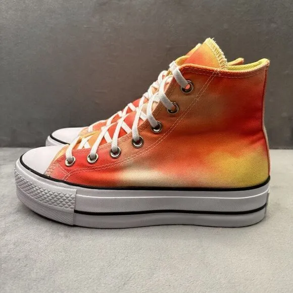 Converse CTAS Platform Womens Size 7 Shoes Poppy Glow White Yellow High Top