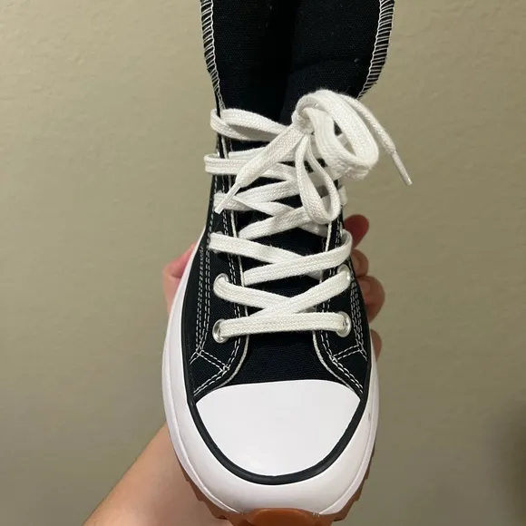 Converse high top platform shoes