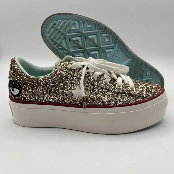 Converse X Chiara Ferragni One Star Platform OX Shoes Size 5 - 562026C - RARE