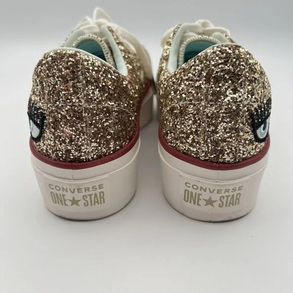 Converse X Chiara Ferragni One Star Platform OX Shoes Size 5 - 562026C - RARE