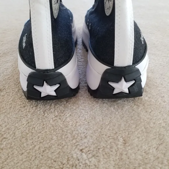 Converse You Custom Black And White Run Star Hike Platform Sneakers Size 13