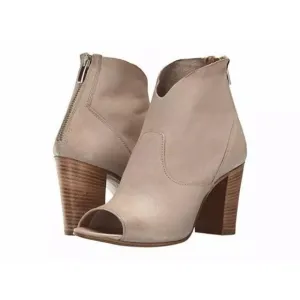 Cordani Balero Stacked Block Ankle Boots Leather Peep Toe Heeled Bootie Italy