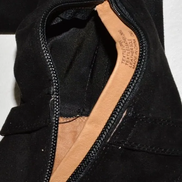 CORSO COMO LENNOX NEW $248 SZ 7 B BLACK STRETCH FAUX SUEDE OVER THE KNEE BOOTS