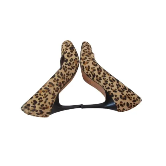 Corso Como Leopard Black Hair Calf Heel Heels in Size 7M