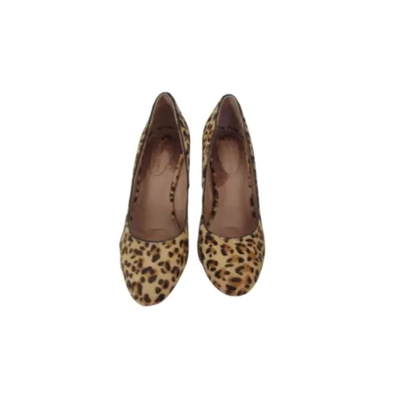 Corso Como Leopard Black Hair Calf Heel Heels in Size 7M