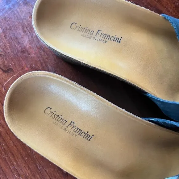Cristina Francini Leather Sandals- Size 9.5