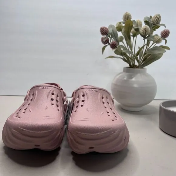 Crocs Echo Clogs K Sandals Pink Clay Sling Back 208190-6TY Junior 6 NWOB