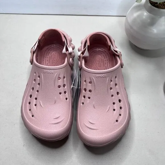 Crocs Echo Clogs K Sandals Pink Clay Sling Back 208190-6TY Junior 6 NWOB