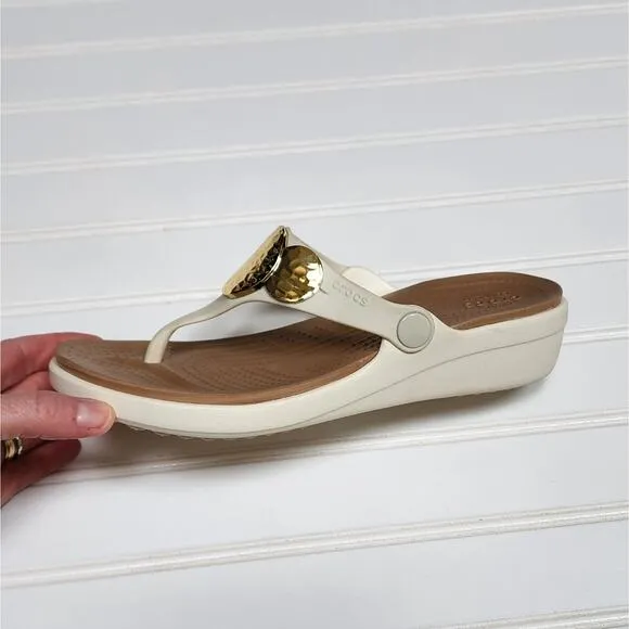 Crocs Sanrah Embellished Wedge Women's Sandals