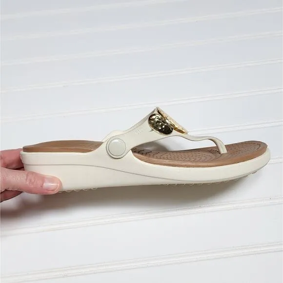 Crocs Sanrah Embellished Wedge Women's Sandals