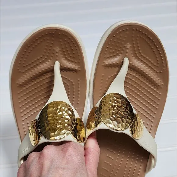 Crocs Sanrah Embellished Wedge Women's Sandals
