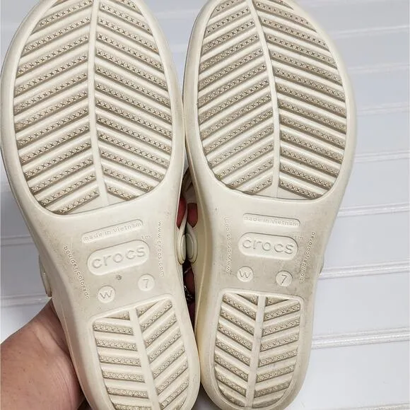 Crocs Sanrah Embellished Wedge Women's Sandals